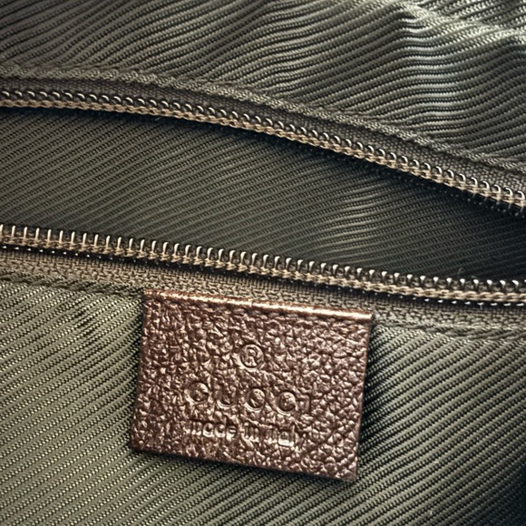Gucci Tan and Brown Monogram Messenger Bag
